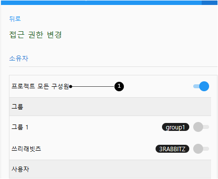 프로젝트 모든 구성원으로 문서 접근 설정하기