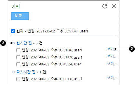 단락 이력 목록