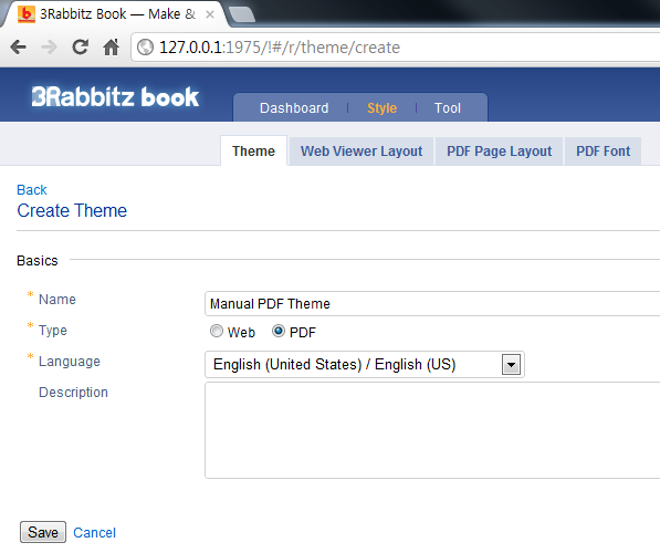 Create Theme Screen