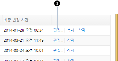 문서 목록에서 비주얼 에디터 열기