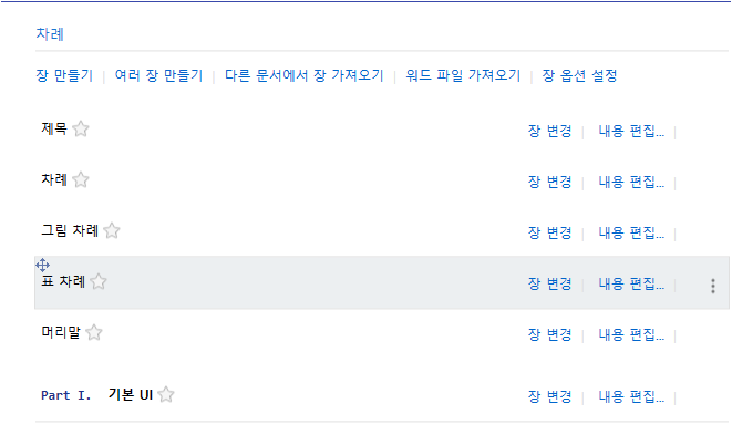 차례 순서 변경
