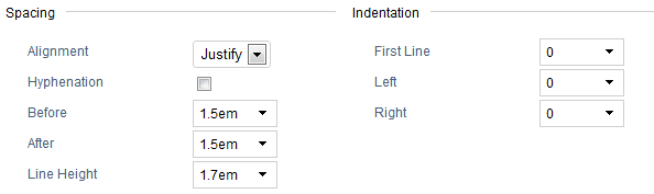Spacing and Indentation