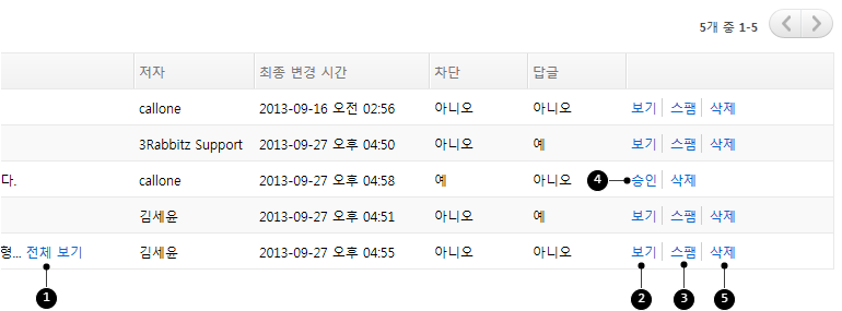 댓글 관리