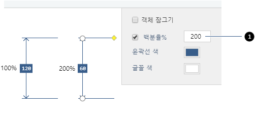 수직선 가이드와 수평선 가이드 배율 바꾸기