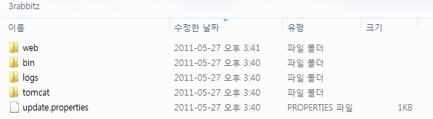 제품 폴더 구성