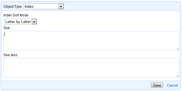 Changing Index Objects
