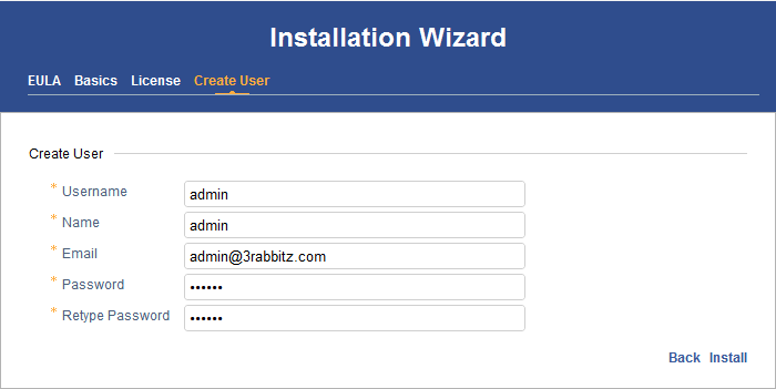 Creating a User