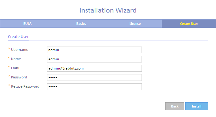 Creating a User